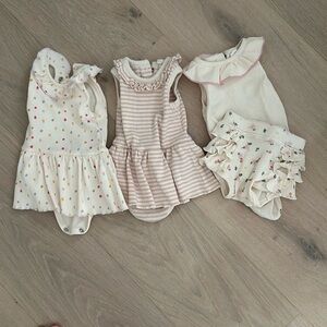 Tun tun baby girl set of three onsie dresses